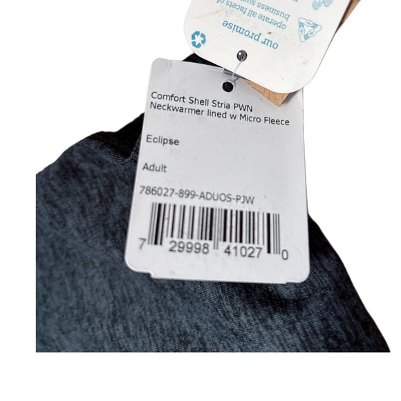 Turtle Fur New Unisex Neck Gaiter Fleece Lined Gray Black - Picture 3 of 4